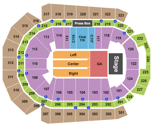 Wells Fargo Arena Eric Church Seating Chart